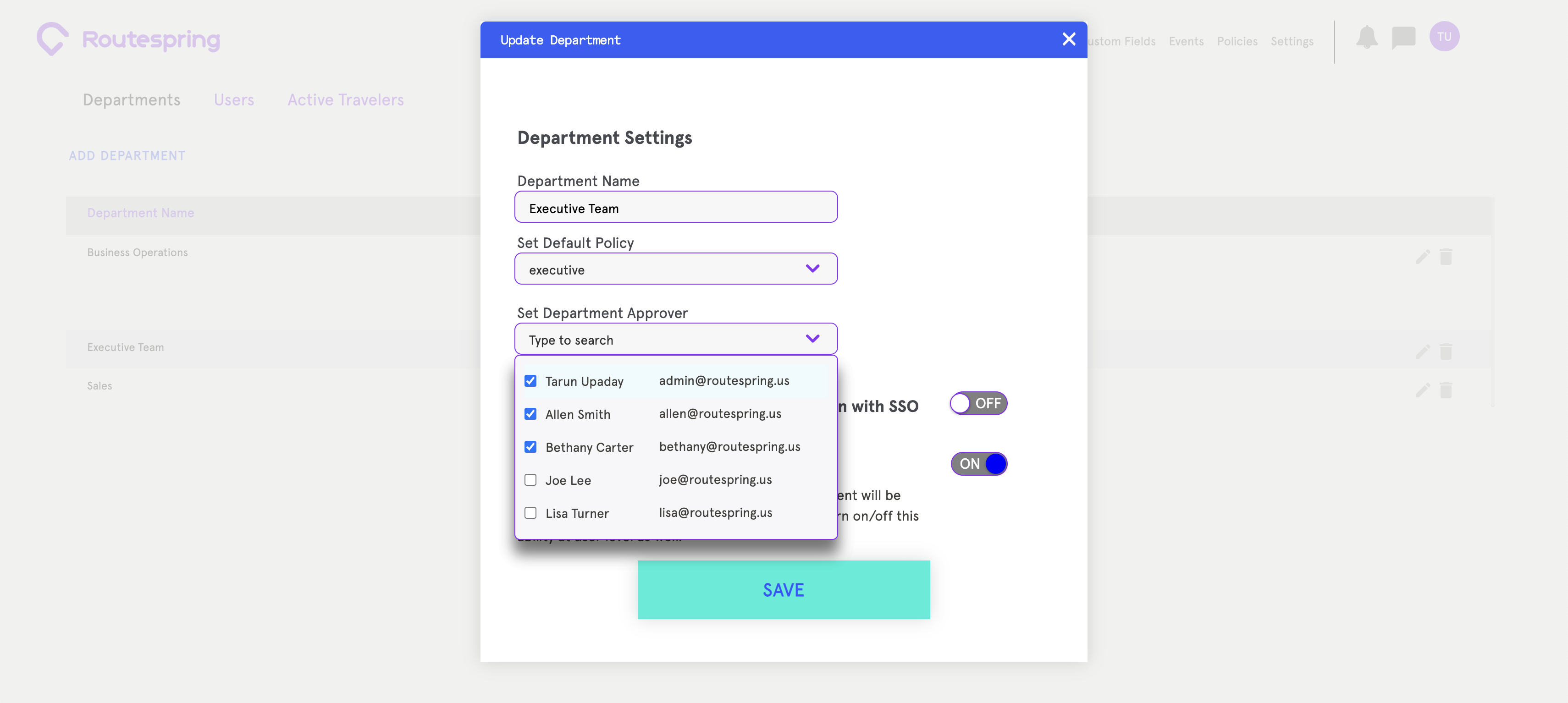 Configure Approvers