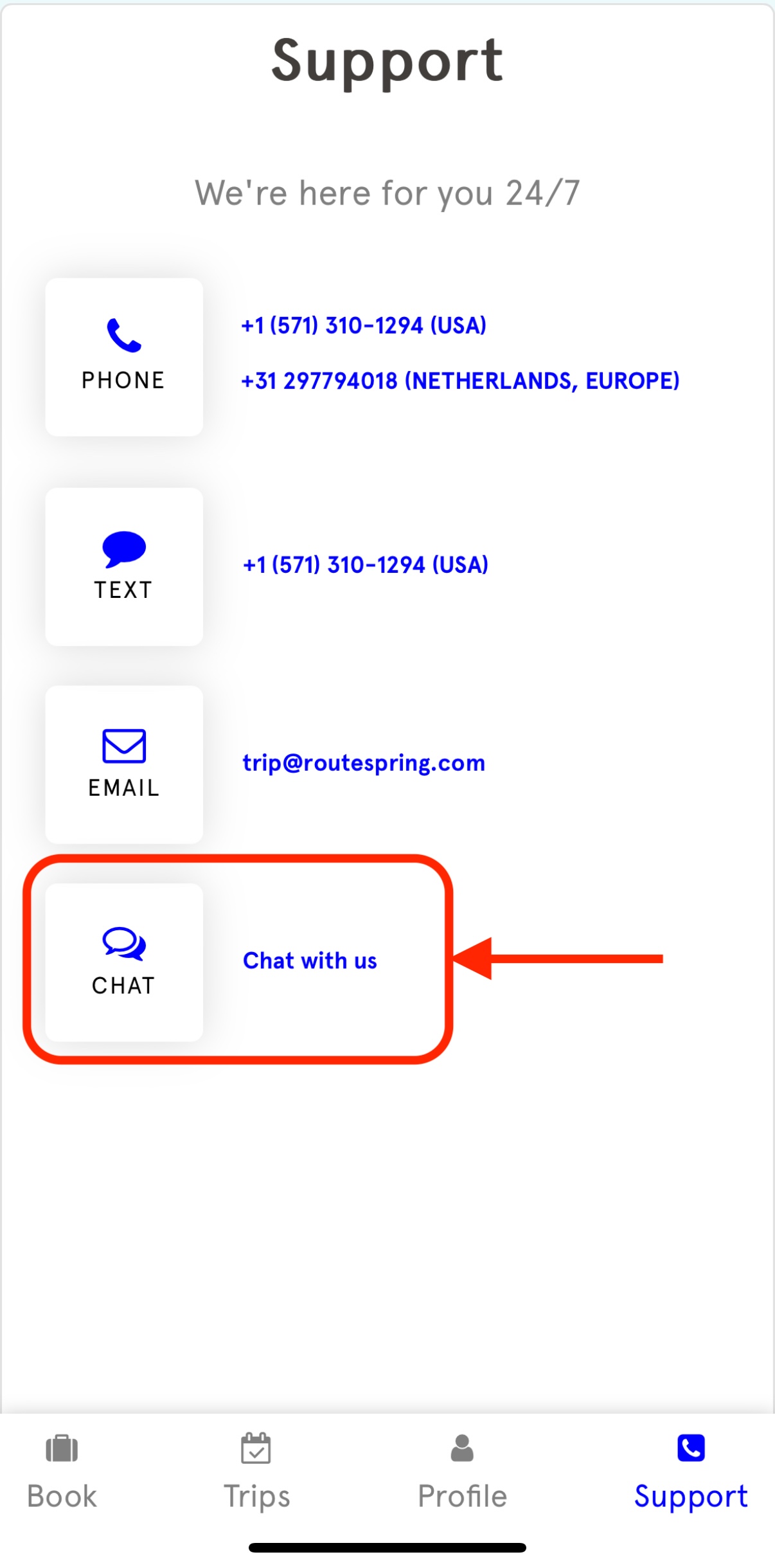 Live Chat Support