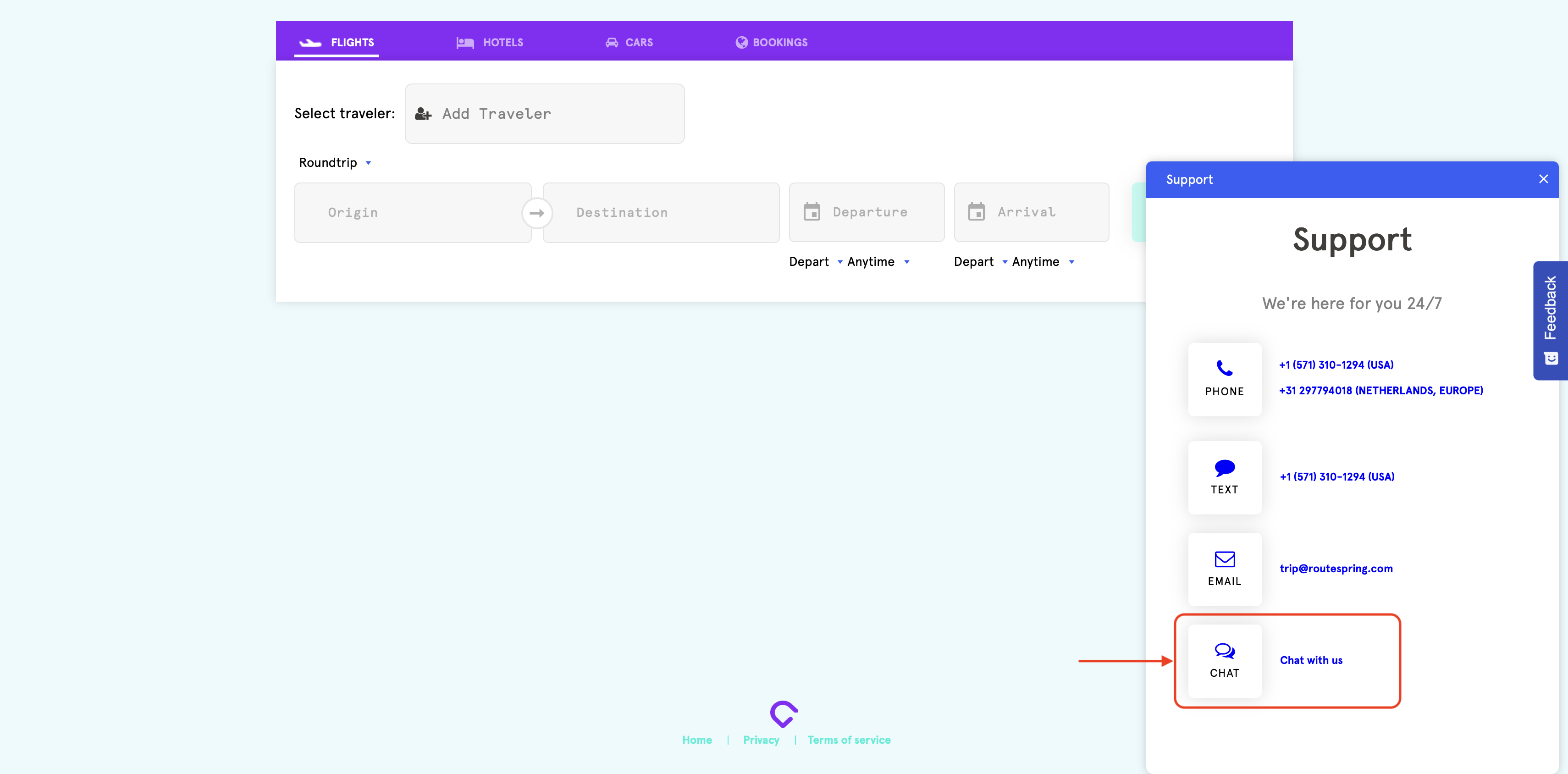 Live Chat Support