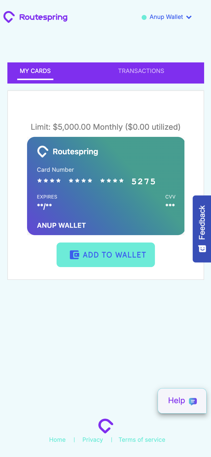 How to Access Your Routespring-Issued Card