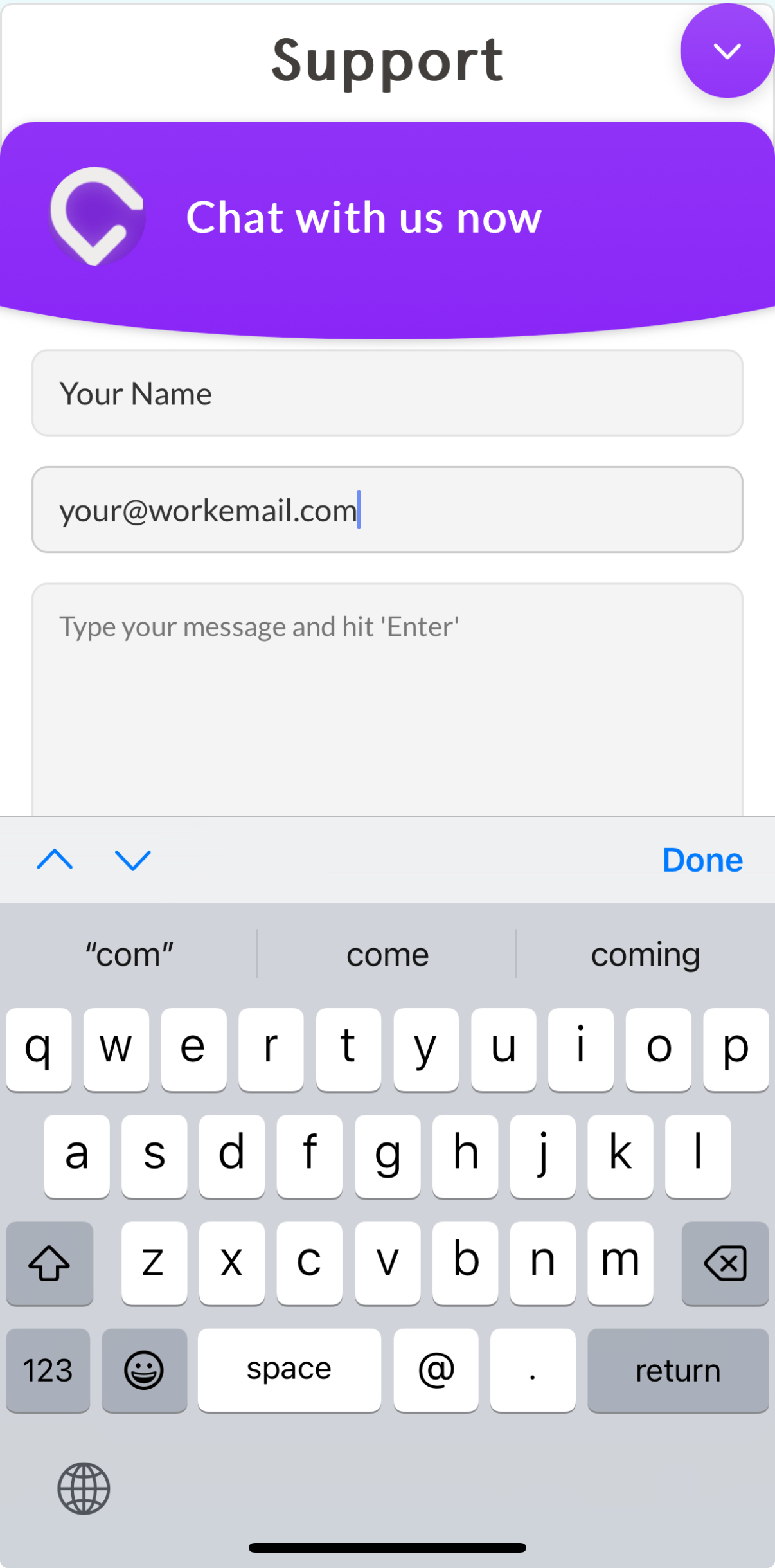 Live Chat Support